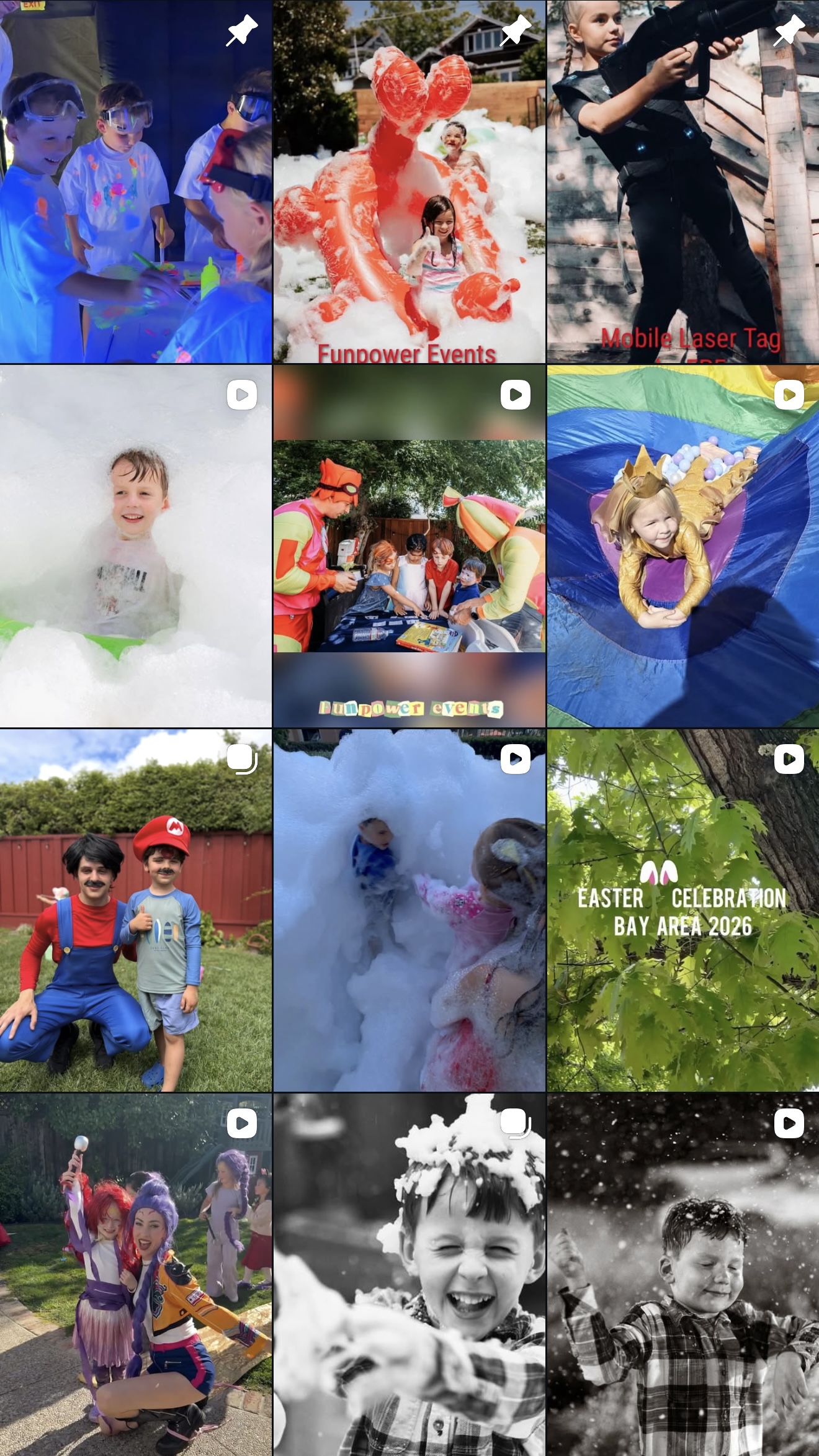 Funpower Events Instagram grid